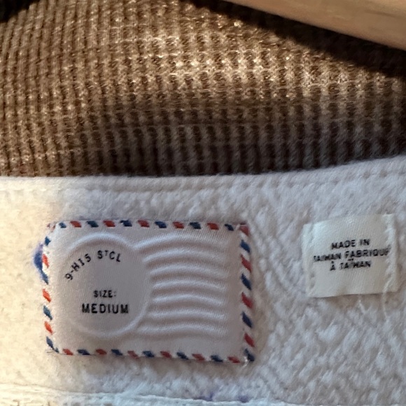 Anthropologie Blue and White Floral Short Sleeve Top - Picture 2 of 5